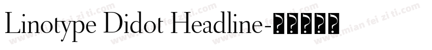 Linotype Didot Headline字体转换